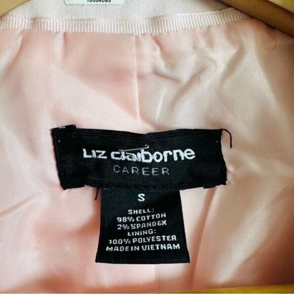 Liz Claiborne Career Pink Blazer Notched Lapel and Fitted Silhouette Size Small - Picture 8 of 9